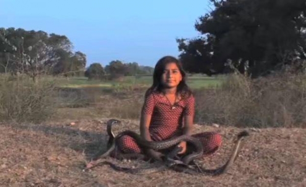 印度女孩出生當天嚇壞父母，群蛇來慶，被村民尊稱為蛇神
